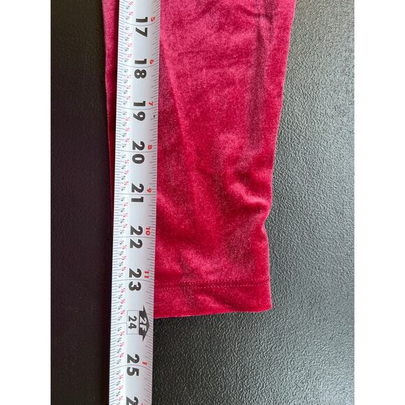 Ava & Viv Dress Women 1X Red Velour Cocktail Rosette Pockets Holiday Long Sleeve - Picture 11 of 11